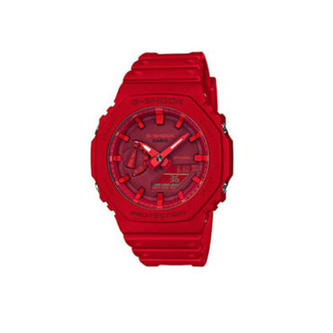 Relogio-casio-gshock-GA-2100-4A Relógio Casio G-Shock GA-2100-4ADR CasiOak resina vermelha com carbono analógico-digital