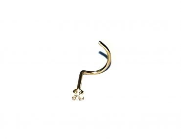 Piercing Nariz Ouro 18K Zircônia 1