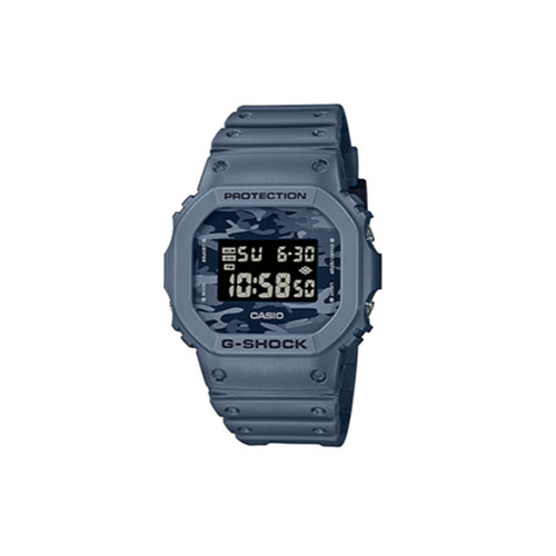 Relógio-Casio-G-SHOCK-DW-5600CA-2 Relógio Casio G-Shock DW-5600CA-2DR resina azul-marinho visor digital quadrado