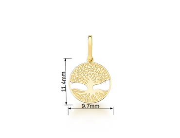 Pingente Ouro 10k Arvore da Vida