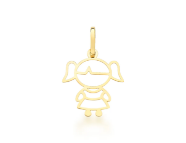 pingente ouro 10k menina