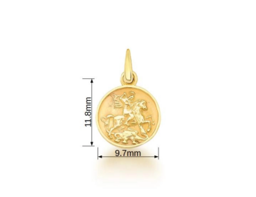 Pingente Ouro 10k São Jorge