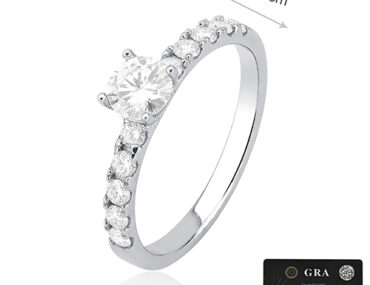 anel solitario prata