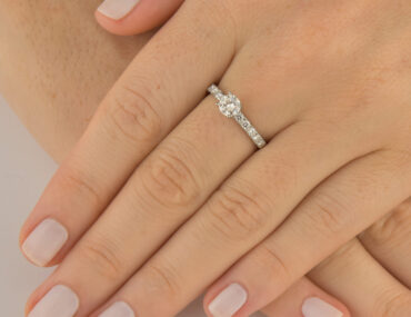 anel solitario prata