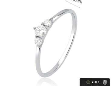 anel solitario prata