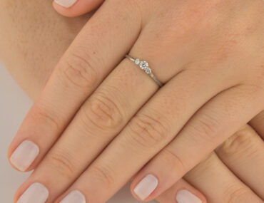 anel solitario prata