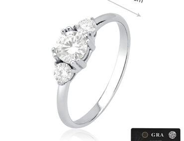 anel solitario prata