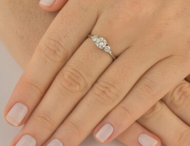 anel solitario prata