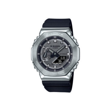 RELOGIO-CASIO-G-SHOCK-GM-2100-1A Casio G-Shock GM-2100-1ADR Metal Covered preto original