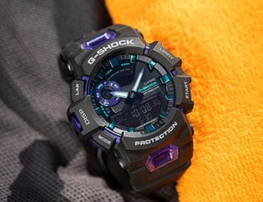 Casio G-Shock GBA-900-1A6DR G-Squad preto roxo original Bluetooth GPS fitness 200m