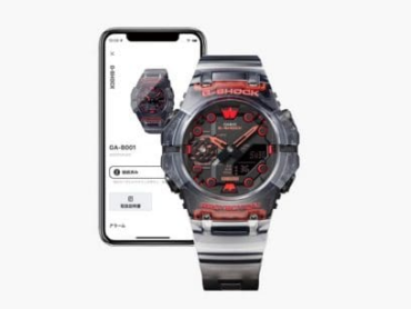 relogio-casio-gshock Casio G-Shock GA-B001G-1ADR preto vermelho original Bluetooth