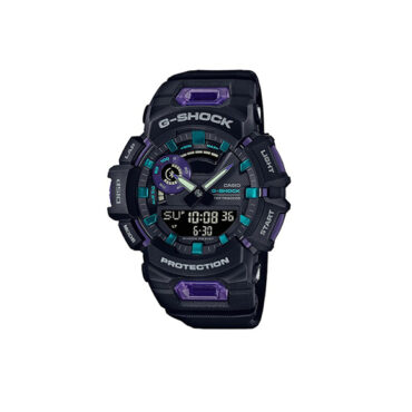 relogio-gshock-gba-900-1a Casio G-Shock GBA-900-1A6DR G-Squad preto roxo original Bluetooth GPS fitness 200m