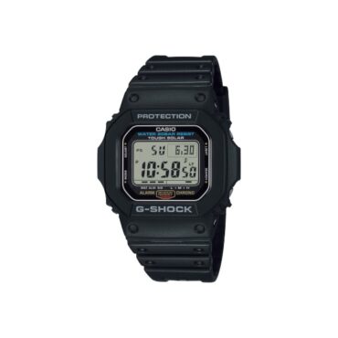 G-5600UE-1 Foto do Relógio Casio G-Shock DW-5600UE-1 preto original masculino digital com iluminação LED e resistência 200m para uso esportivo.