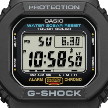 G-5600UE-1_2 Foto do Relógio Casio G-Shock DW-5600UE-1 preto original masculino digital com iluminação LED e resistência 200m para uso esportivo.