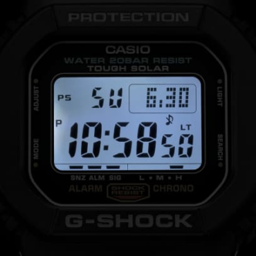 G-5600UE-1_4 Foto do Relógio Casio G-Shock DW-5600UE-1 preto original masculino digital com iluminação LED e resistência 200m para uso esportivo.