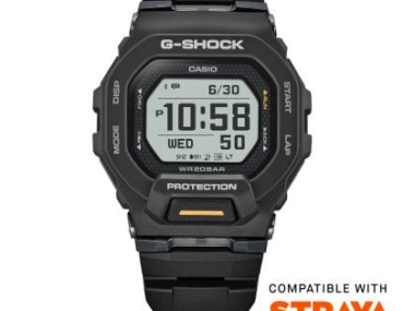 Foto do Relógio Casio G-Shock GBD-200-1A1 G-Squad preto original fitness Bluetooth com contador de passos e acelerômetro 3 eixos para uso masculino esportivo. strava