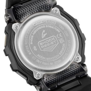 GBD-200-1A1_3 Foto do Relógio Casio G-Shock GBD-200-1A1 G-Squad preto original fitness Bluetooth com contador de passos e acelerômetro 3 eixos para uso masculino esportivo. fundos