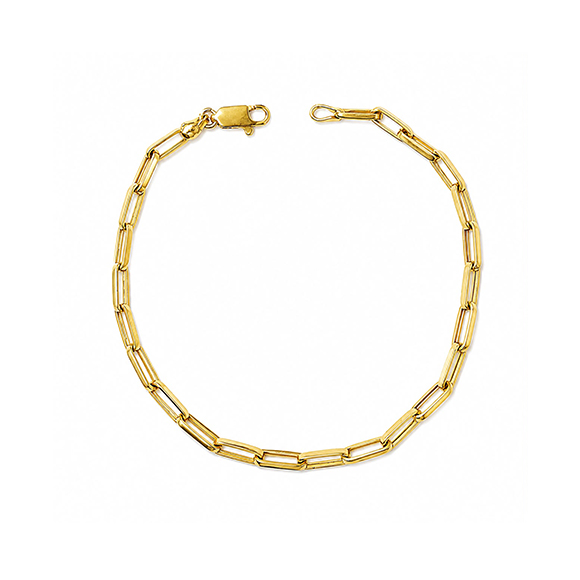 Pulseira-ouro18k-masculina-cartier Foto da Pulseira Ouro 18K com elo cartier oca original masculina 21cm com fecho cadeado polido para uso elegante clássico leve.