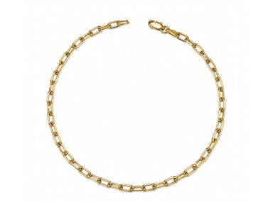 Foto da Pulseira Ouro 18K com elo cartier oca original masculina 20cm com fecho cadeado polido leve para uso elegante clássico.