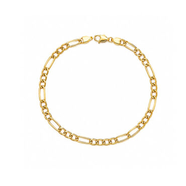 pulseira-ouro-18k-04458230 Foto da Pulseira Ouro 18K com elo 3x1 três por um original unissex 20cm com fecho cadeado para uso elegante versátil.