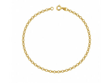 Foto da Pulseira Ouro 18K com elo português original feminina 17cm com fecho boia para uso elegante clássico.