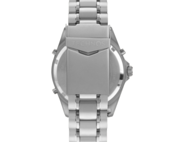 Foto do Relógio Technos Skydiver WT2060AB/1V prata original masculino ana digi com pulseira aço inoxidável mostrador preto e resistência 150m para uso esportivo.