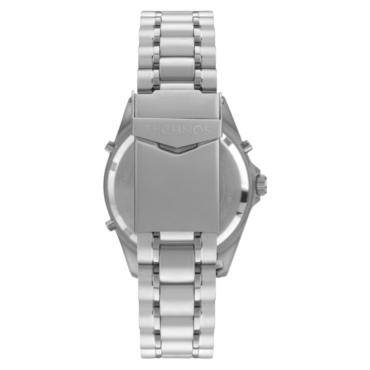 relogio-technos-WT2060AB1V-2 Foto do Relógio Technos Skydiver WT2060AB/1V prata original masculino ana digi com pulseira aço inoxidável mostrador preto e resistência 150m para uso esportivo.