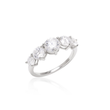 anel-prata-moissanite-01560881_4 Foto do Anel Meia Aliança Prata 925 com moissanite lapidação brilhante 6mm 2,4Ct D VVS1 original cravejado para uso feminino sofisticado noivado.