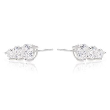 brinco-prata-moissanite-02560866_2.jpeg Foto do Brinco Ear Cuff Prata 925 com moissanite lapidação brilhante 6mm 3,2Ct D VVS1 original escalada moderno para uso feminino contemporâneo.