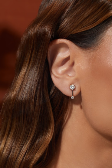 brinco-prata-moissanite-02560868_2 Foto do Brinco Formas Prata 925 com moissanite lapidação brilhante 5mm 1,13Ct D VVS1 original par com tarraxa para uso feminino elegante.