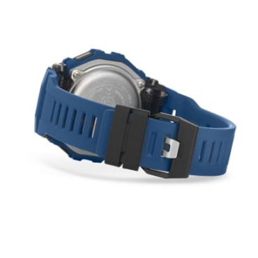 relogio-gschock-GBD-200-2_3 Foto do relógio Casio G-Shock GBD-200-2DR azul-marinho original com caixa quadrada em resina, visor digital e pulseira de uretano para uso masculino esportivo.